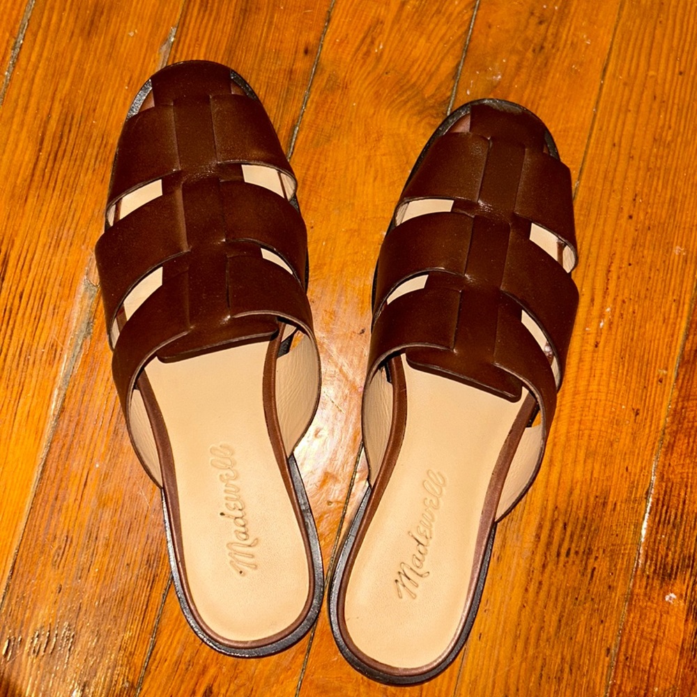 Madewell Fisherman Mule real leather size 6